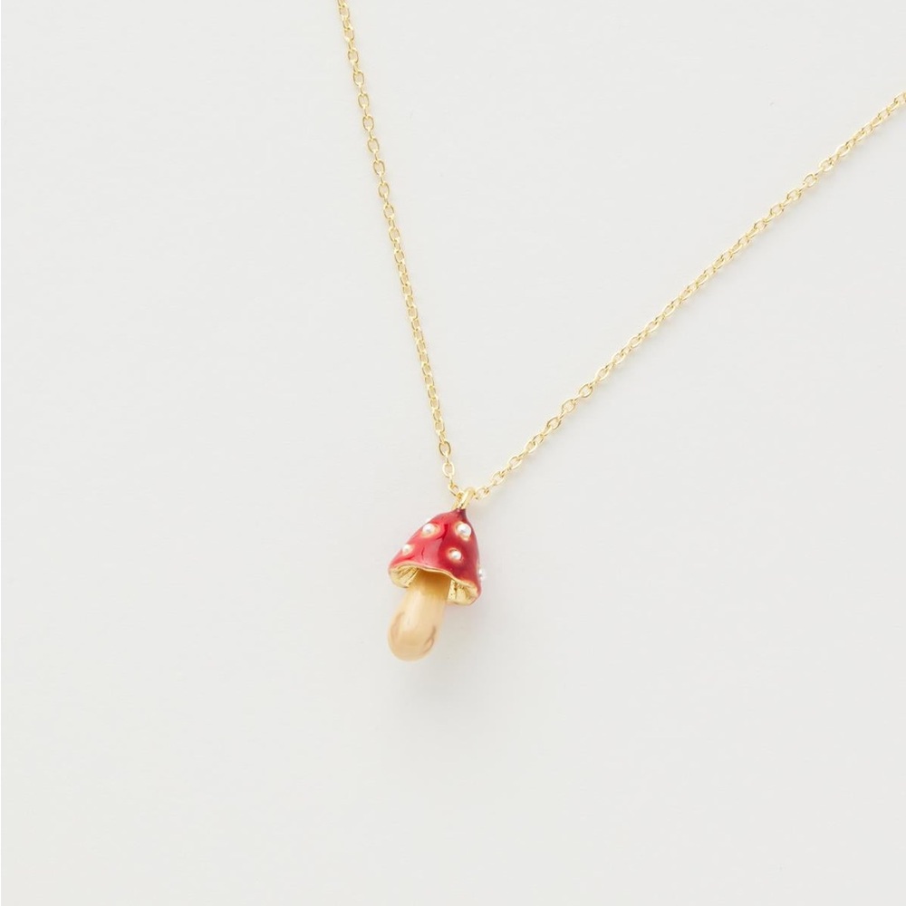 Enamel Mushroom Necklace by Fable England
